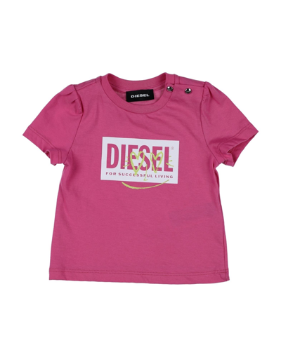 Diesel Kids' T-shirts In Pink