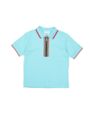 Burberry Kids' Polo Shirts In Turquoise
