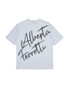 Alberta Ferretti Kids' T-shirts In Light Grey