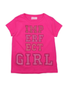 !m?erfect Kids'  Toddler Girl T-shirt Fuchsia Size 6 Cotton In Pink