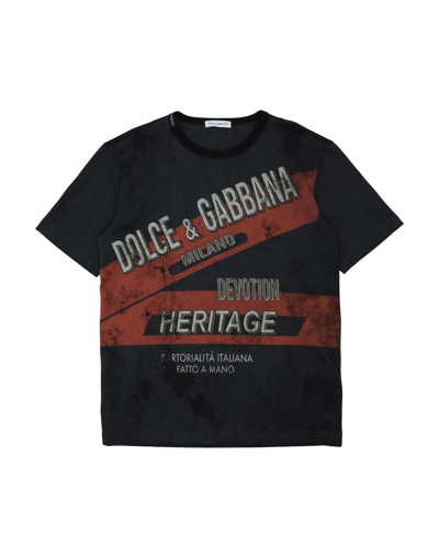 Dolce & Gabbana Kids' T-shirts In Lead