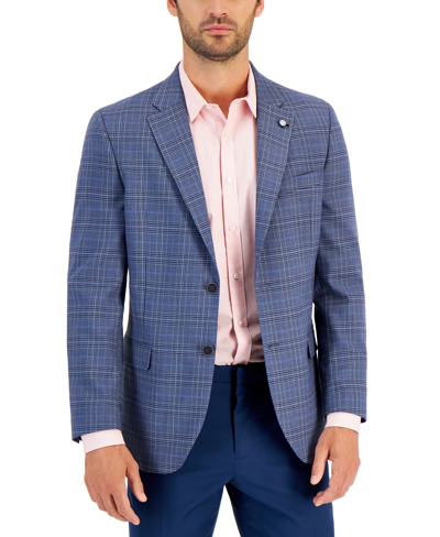 Nautica Men's Modern-fit Plaid Sport Coat In Light Blue Plaid