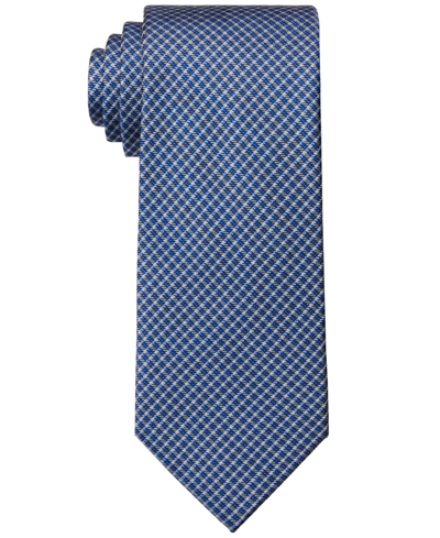 Calvin Klein Men's Slim Houndstooth Tie In Indigo