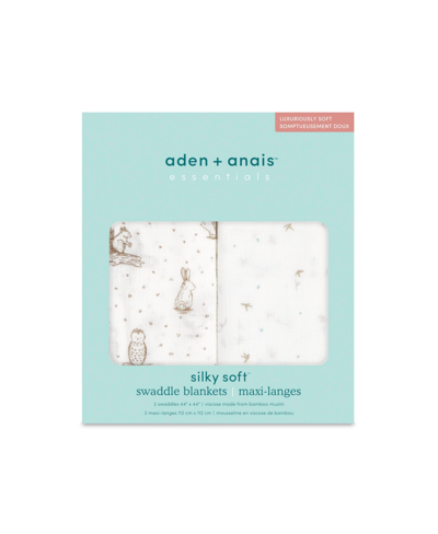 Aden By Aden + Anais Healing Nature Silky Soft Muslin Swaddle Blankets, Pack Of 2 In Gray