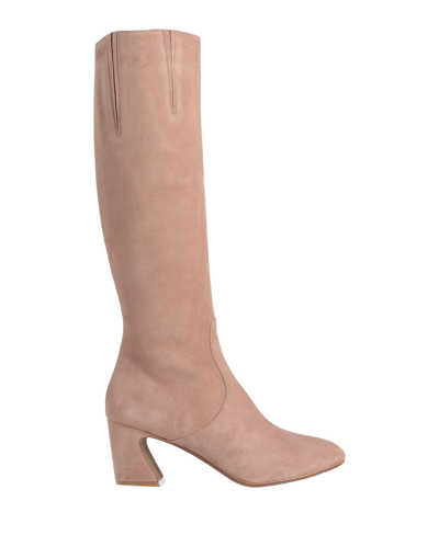High Knee Boots In Light Brown