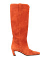 Aldo Castagna Belen Velor Boots In Suede In Red