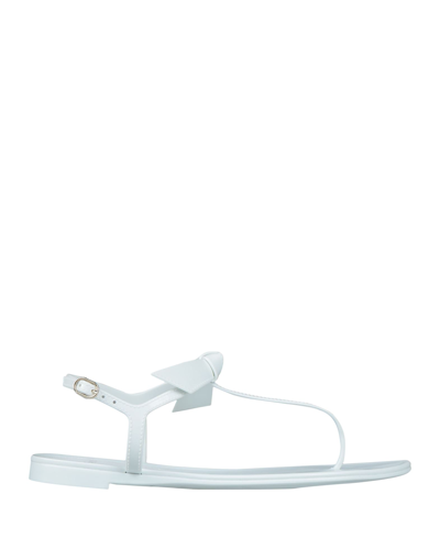 Alexandre Birman Toe Strap Sandals In White