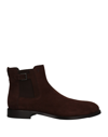 TOD'S TOD'S MAN ANKLE BOOTS COCOA SIZE 7.5 SOFT LEATHER