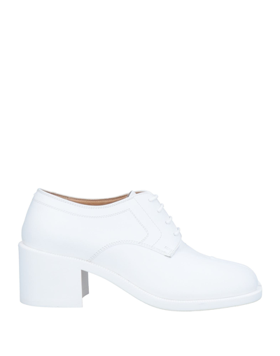 Maison Margiela Lace-up Shoes In White