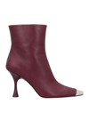 Sergio Rossi Ankle Boots In Deep Purple