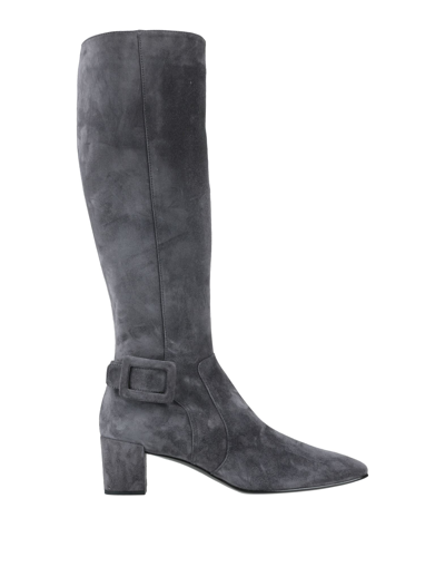 Roger Vivier Knee Boots In Grey