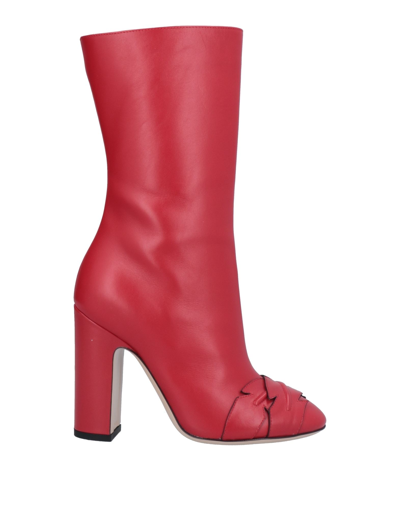Pollini Ankle Boots In Red