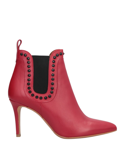 Albano Ankle Boots In Brick Red