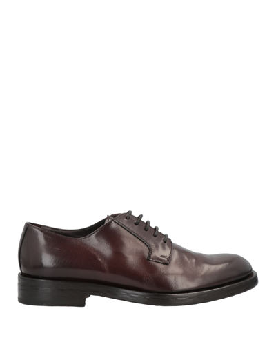 Doucal's Man Lace-up Shoes Dark Brown Size 9 Soft Leather