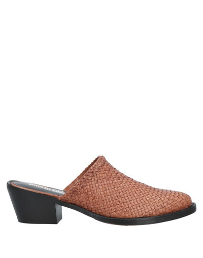 Marco Ferretti Woman Mules & Clogs Brown Size 8 Soft Leather