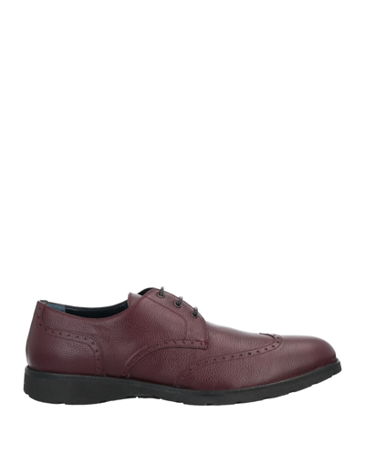 A.testoni Lace-up Shoes In Deep Purple