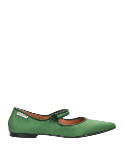 Passion Blanche Ballet Flats In Green