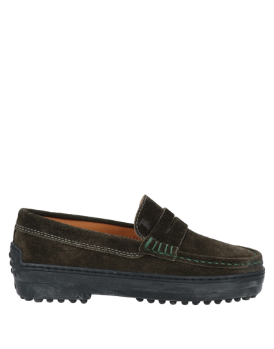 Tod's Kids' Loafers In Dark Green