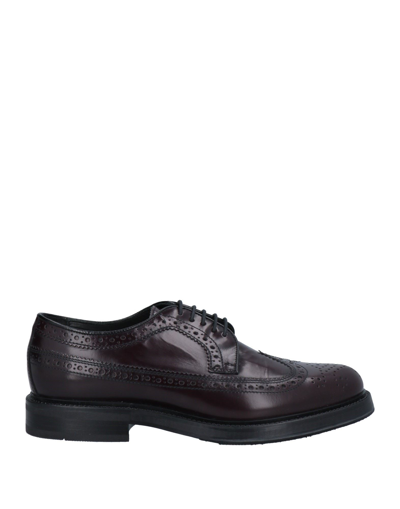 Antica Cuoieria Lace-up Shoes In Deep Purple