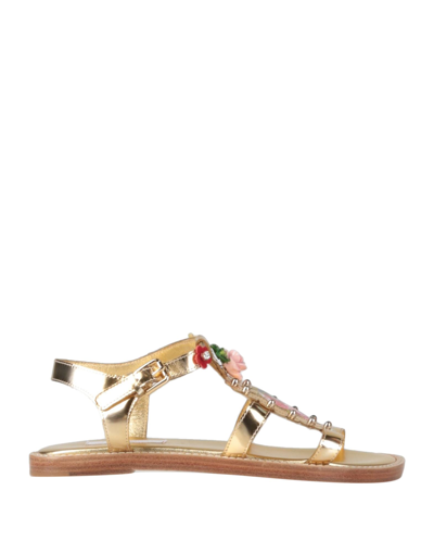 Dolce & Gabbana Kids' Sandals In Gold