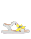 Camper Twins Floral Open Toe Sandals In White