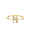 Zoe Lev 14k Yellow Gold Initial Diamond Ring In Gold-n
