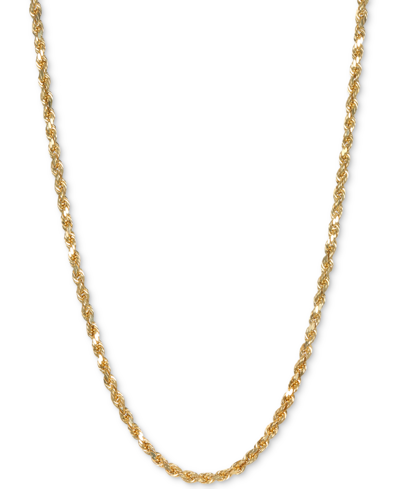 Italian Gold Rope 28" Chain Necklace In 14k Gold In Yellow Gold