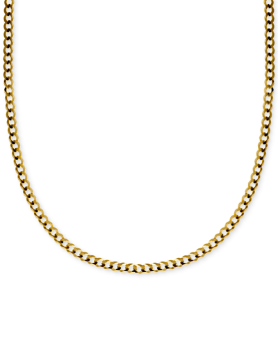 ITALIAN GOLD 20" CURB LINK CHAIN NECKLACE (3-1/6MM) IN SOLID 14K GOLD
