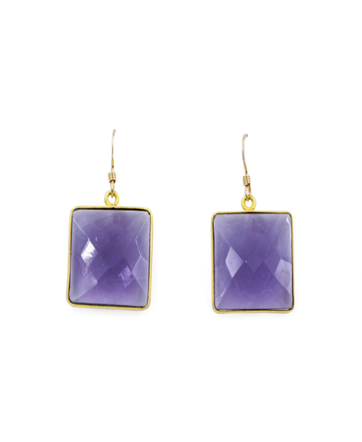 Roberta Sher Designs 14k Gold Filled Semiprecious Stone Bezel Set Single Drop Earring In Topaz