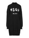 Msgm Short Dresses In Black