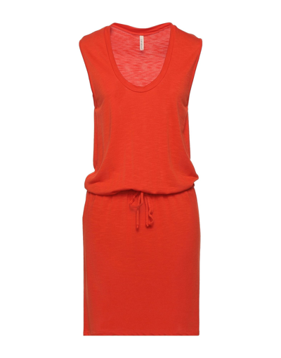 Lanston Short Dresses In Orange