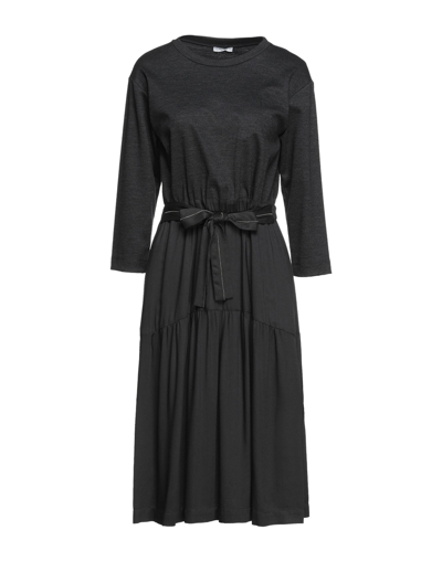 Peserico Midi Dresses In Black
