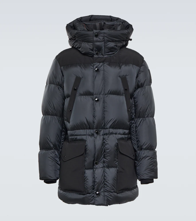 Burberry Padded Nylon Coat In Charcoal Grey