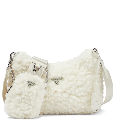 Prada Re-edition 2005 Small Shoulder Bag In Naturale