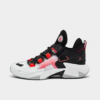 Nike Jordan Why Not Zer0.5 Basketball Shoes In White/black/grey Fog/bright Crimson
