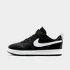 Nike Little Kids' Court Borough Low 2 Hook-and-loop Casual Shoes In Black/white