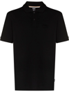 Hugo Boss Paddy Polo Shirt With Drop-needle Stitching In Black