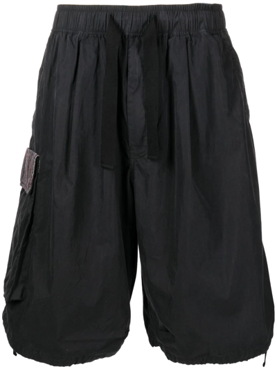 Five Cm Jersey-knit Oversize Cargo Shorts In Black