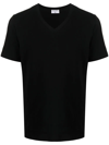 Filippa K V-neck Organic-cotton T-shirt In Black