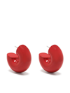 Uncommon Matters Beam Lacquered Wood Earrings In Red