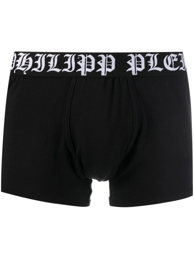 Philipp Plein Tm Logo Waistband Boxers In Black