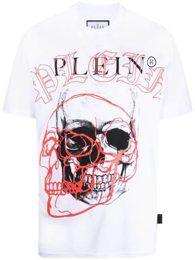 Philipp Plein Round Neck T-shirt In White