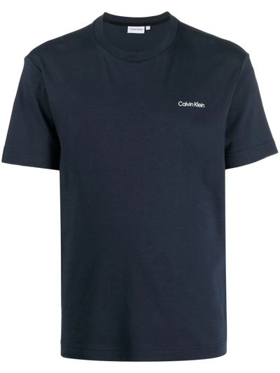 Calvin Klein Micro-logo T-shirt In Blue