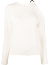 MICHAEL MICHAEL KORS COLD-SHOULDER RIBBED JUMPER