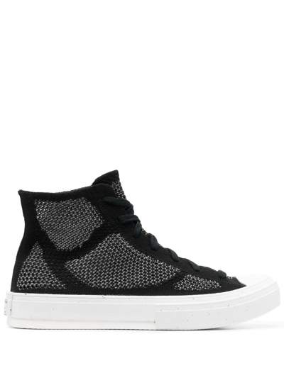 Converse Woven-panel High-top Sneakers In Black