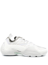 Lanvin Flash-x Mesh Upper Sneakers With Textured Panels In White