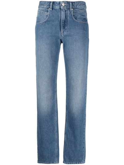 Isabel Marant Étoile Vanda Mid-rise Mom Jeans In Blue