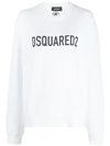 Dsquared2 Logo-print Cotton Sweatshirt In White