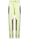 Kiko Kostadinov Daintree Straight-leg Panelled Trousers In Green