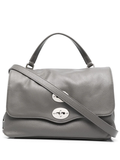 Zanellato Stud-embellished Leather Tote Bag In Montebianco
